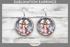 Christmas Gift v3 Round Earrings Sublimation Product Image 1