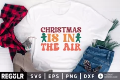 Christmas is in the air SVG, Retro Christmas SVG Design Product Image 1