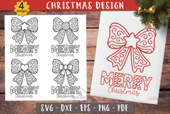 Christmas gingerbread bow Merry Christmas SVG
