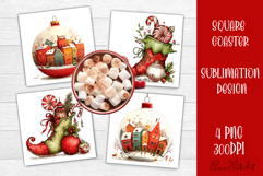 Christmas tree Sublimation Coaster Design Product Image 1