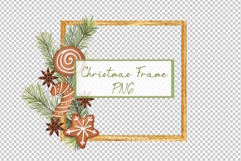Christmas Gingerbread Frame with Gold Border Product Image 2