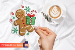 Christmas Gingerbread Gift Sticker, Christmas Gift Sticker Product Image 1