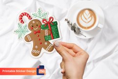 Christmas Gingerbread Gift Sticker, Christmas Gift Sticker Product Image 1