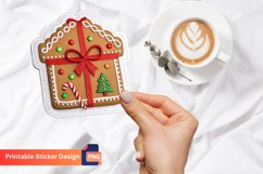 Christmas Gingerbread Gift Sticker, Christmas Gift Sticker Product Image 1