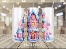 Christmas Gingerbread Tumbler Wrap, 20 oz tumbler wrap, Christmas Gingerbread Tumbler Wrap