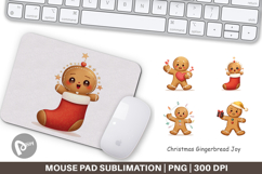 Mouse Pad Gingerbread Christmas Joy Product Image 1