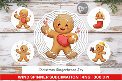 Wind Spinner Gingerbread Christmas Joy Product Image 1