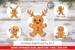 Wind Spinner Gingerbread Christmas Joy Product Image 1
