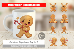 Mug Wrap Gingerbread Christmas Joy Product Image 1