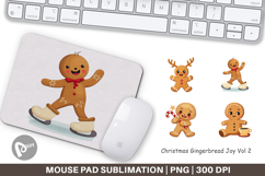 Mouse Pad Gingerbread Christmas Joy Product Image 1