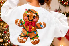 Christmas Gingerbread Latch Hook Yarn Crochet PNG Product Image 2