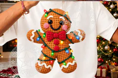 Christmas Gingerbread Latch Hook Yarn Crochet PNG Product Image 3
