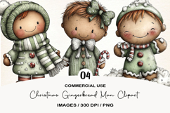 Christmas Gingerbread Man Clipart Product Image 1