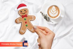 Christmas Gingerbread Man Sticker, Christmas Party Decor Product Image 1