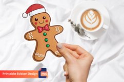 Christmas Gingerbread Man Sticker, Christmas Party Decor Product Image 1