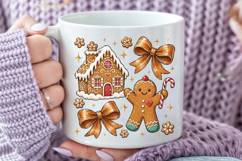 Christmas Gingerbread Man Sublimation PNG Product Image 5