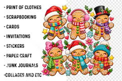 Christmas Gingerbread Men PNG, Colorful Holiday Sublimation Product Image 3