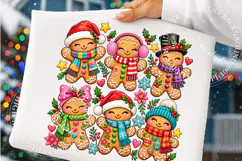 Christmas Gingerbread Men PNG, Colorful Holiday Sublimation Product Image 4
