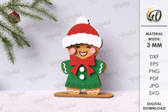 Christmas Gingerbread Bundle Laser Cut. Stand Decor SVG Product Image 2