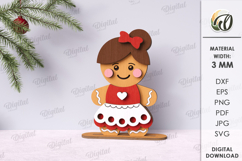 Christmas Gingerbread Bundle Laser Cut. Stand Decor SVG Product Image 5