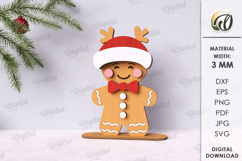 Christmas Gingerbread Bundle Laser Cut. Stand Decor SVG Product Image 6