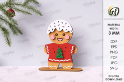 Christmas Gingerbread Bundle Laser Cut. Stand Decor SVG Product Image 7