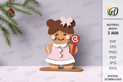 Christmas Gingerbread Bundle Laser Cut. Stand Decor SVG Product Image 9