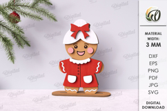 Christmas Gingerbread Bundle Laser Cut. Stand Decor SVG Product Image 10