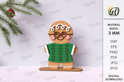 Christmas Gingerbread Bundle Laser Cut. Stand Decor SVG Product Image 11