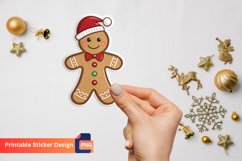 Christmas Gingerbread Sticker, Christmas Cookie Sticker Product Image 1