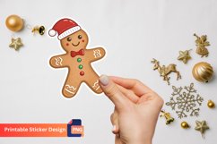 Christmas Gingerbread Sticker, Christmas Cookie Sticker Product Image 1