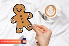 Christmas Gingerbread Sticker, Gingerbread Cookie Sticker Product Image 1
