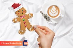 Christmas Gingerbread Sticker, Gingerbread Cookie Sticker Product Image 1
