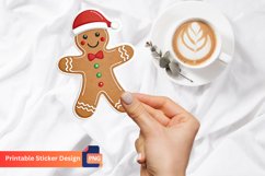 Christmas Gingerbread Sticker, Gingerbread Cookie Sticker Product Image 1
