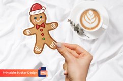 Christmas Gingerbread Sticker, Gingerbread Cookie Sticker Product Image 1