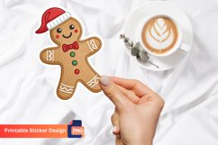 Christmas Gingerbread Sticker, Gingerbread Cookie Sticker Product Image 1
