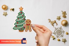 Christmas Gingerbread Tree Sticker, Christmas Cookie Tree Product Image 1