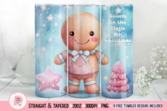 Christmas Gingerbread Tumbler Wrap, 20 oz tumbler wrap, Christmas Gingerbread Tumbler Wrap