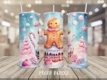 Christmas Gingerbread Tumbler Wrap, 20 oz tumbler wrap, Christmas Gingerbread Tumbler Wrap