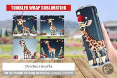 Tumbler Wrap Cartoon Christmas Giraffe Product Image 1