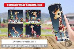 Tumbler Wrap Cartoon Christmas Giraffe Product Image 1
