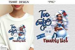 Cartoon Christmas Girl|Funny Christmas Quotes T Shirt Product Image 1