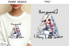 Cartoon Christmas Girl|Funny Christmas Quotes T Shirt Product Image 1