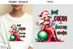 Cartoon Christmas Girl|Funny Christmas Quotes T Shirt Product Image 1