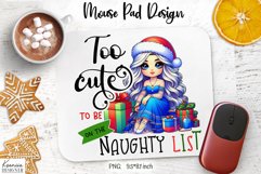 Christmas Funny Quotes|Cute Winter Girl Mouse Pad Design Product Image 1