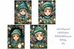 Christmas Backgrounds, Christmas Girl, Christmas Card Product Image 2