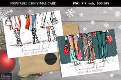 Bestie Christmas Vibes|Holiday Greeting Printable Design Product Image 1