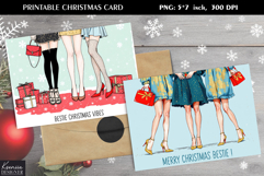 Bestie Christmas Vibes|Holiday Greeting Printable Design Product Image 1