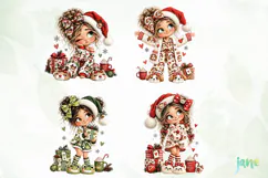 Christmas Girl Clipart Product Image 1