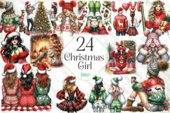 Christmas Girl Sublimation Clipart Product Image 1